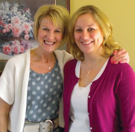 Kathryn with daughter, Anna, in summer 2012